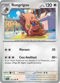 Rongrigou — carte 152 de l’extension Écarlate et Violet