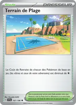 Terrain de Plage — carte 167 de l’extension Écarlate et Violet