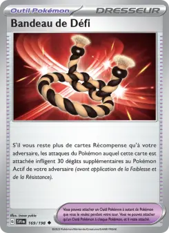 Bandeau de Défi — carte 169 de l’extension Écarlate et Violet