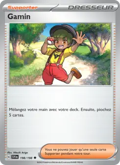 Gamin — carte 198 de l’extension Écarlate et Violet