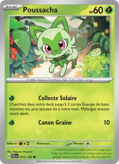Poussacha — carte 012 de l’extension Évolutions à Paldea