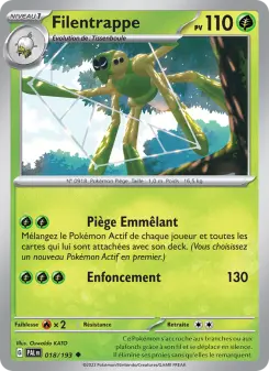 Filentrappe — carte 018 de l’extension Évolutions à Paldea