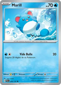 Marill — carte 044 de l’extension Évolutions à Paldea