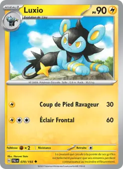 Luxio — carte 070 de l’extension Évolutions à Paldea