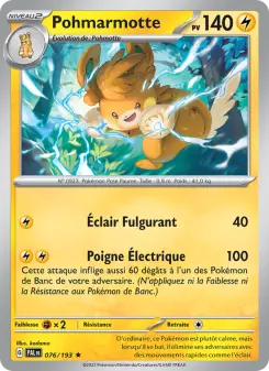 Pohmarmotte — carte 076 de l’extension Évolutions à Paldea