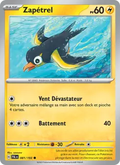 Zapétrel — carte 081 de l’extension Évolutions à Paldea