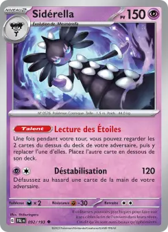 Sidérella — carte 092 de l’extension Évolutions à Paldea