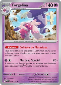 Forgelina — carte 105 de l’extension Évolutions à Paldea