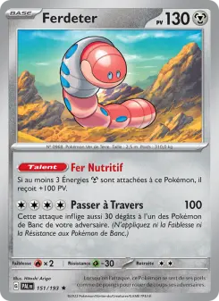 Ferdeter — carte 151 de l’extension Évolutions à Paldea