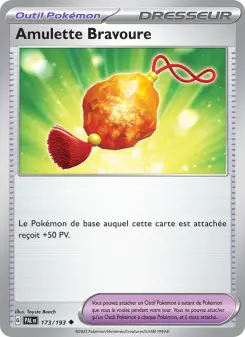 Amulette Bravoure — carte 173 de l’extension Évolutions à Paldea