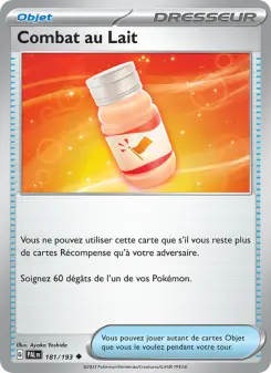 Combat au Lait — carte 181 de l’extension Évolutions à Paldea