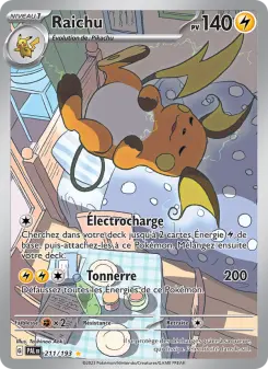 Raichu — carte 211 de l’extension Évolutions à Paldea