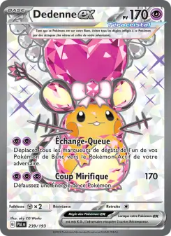 Dedenne-ex — carte 239 de l’extension Évolutions à Paldea