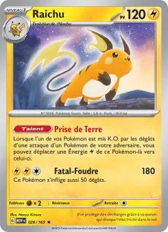 Raichu — carte 026 de l’extension 151