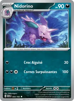 Nidorino — carte 033 de l’extension 151
