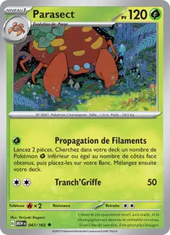 Parasect — carte 047 de l’extension 151
