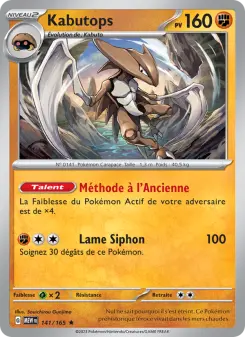 Kabutops — carte 141 de l’extension 151