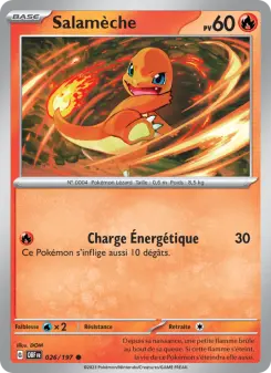 Salamèche — carte 026 de l’extension Flammes Obsidiennes