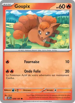 Goupix — carte 028 de l’extension Flammes Obsidiennes