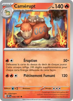 Camérupt — carte 032 de l’extension Flammes Obsidiennes