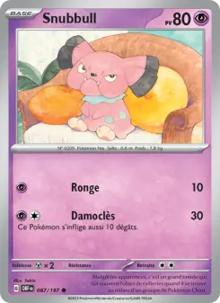 Snubbull — carte 087 de l’extension Flammes Obsidiennes