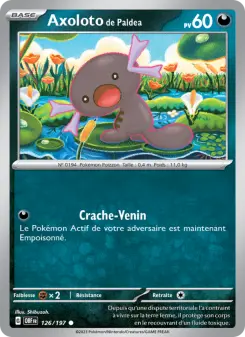 Axoloto de Paldea — carte 126 de l’extension Flammes Obsidiennes
