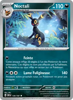 Noctali — carte 130 de l’extension Flammes Obsidiennes
