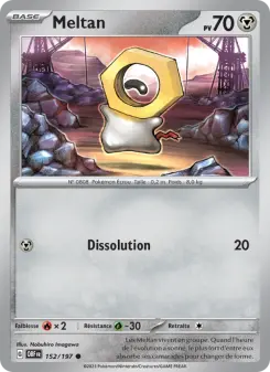 Meltan — carte 152 de l’extension Flammes Obsidiennes
