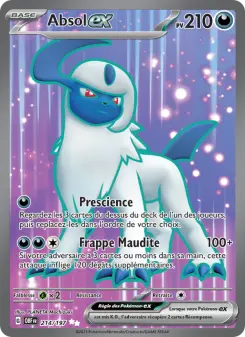 Absol-ex — carte 214 de l’extension Flammes Obsidiennes