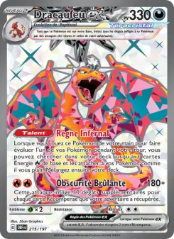 Dracaufeu-ex — carte 215 de l’extension Flammes Obsidiennes
