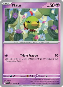 Natu — carte 025 de l’extension Destinées de Paldea