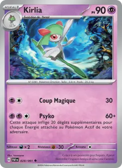Kirlia — carte 028 de l’extension Destinées de Paldea