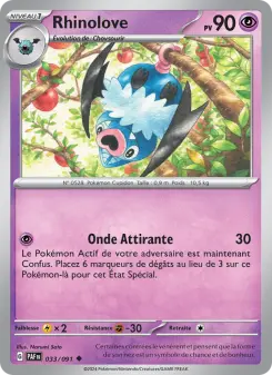 Rhinolove — carte 033 de l’extension Destinées de Paldea