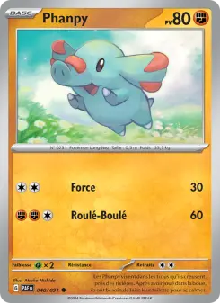 Phanpy — carte 048 de l’extension Destinées de Paldea