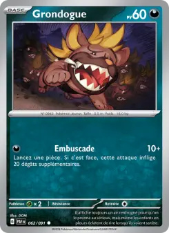 Grondogue — carte 062 de l’extension Destinées de Paldea