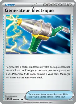 Générateur Électrique — carte 079 de l’extension Destinées de Paldea