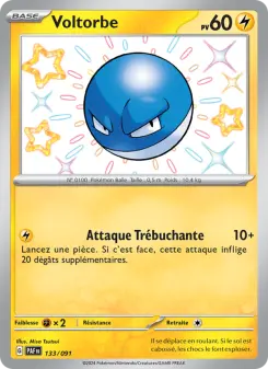 Voltorbe — carte 133 de l’extension Destinées de Paldea