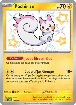 Pachirisu — carte 138 de l’extension Destinées de Paldea