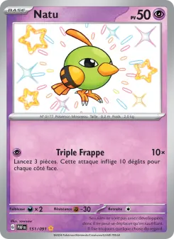 Natu — carte 151 de l’extension Destinées de Paldea