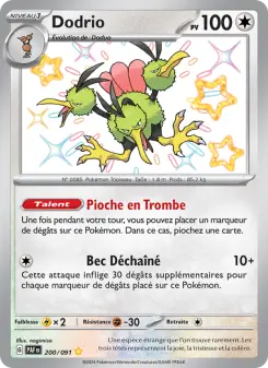 Dodrio — carte 200 de l’extension Destinées de Paldea