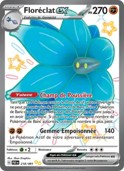 Floréclat-ex — carte 218 de l’extension Destinées de Paldea