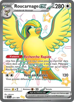 Roucarnage-ex — carte 221 de l’extension Destinées de Paldea