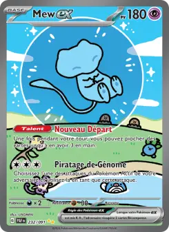 Mew-ex — carte 232 de l’extension Destinées de Paldea