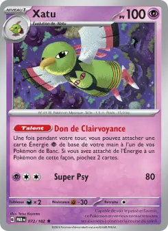 Xatu — carte 072 de l’extension Faille Paradoxe