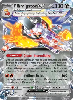 Flâmigator-ex — carte 137 de l’extension Faille Paradoxe