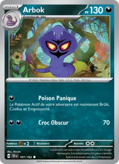 Arbok — carte 101 de l’extension Forces Temporelles