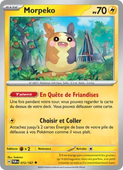 Morpeko — carte 072 de l’extension Mascarade Crépusculaire