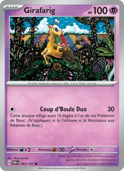 Girafarig — carte 083 de l’extension Mascarade Crépusculaire