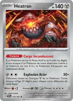 Heatran — carte 123 de l’extension Mascarade Crépusculaire
