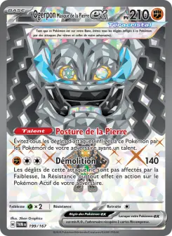 Ogerpon Masque de la Pierre-ex — carte 199 de l’extension Mascarade Crépusculaire